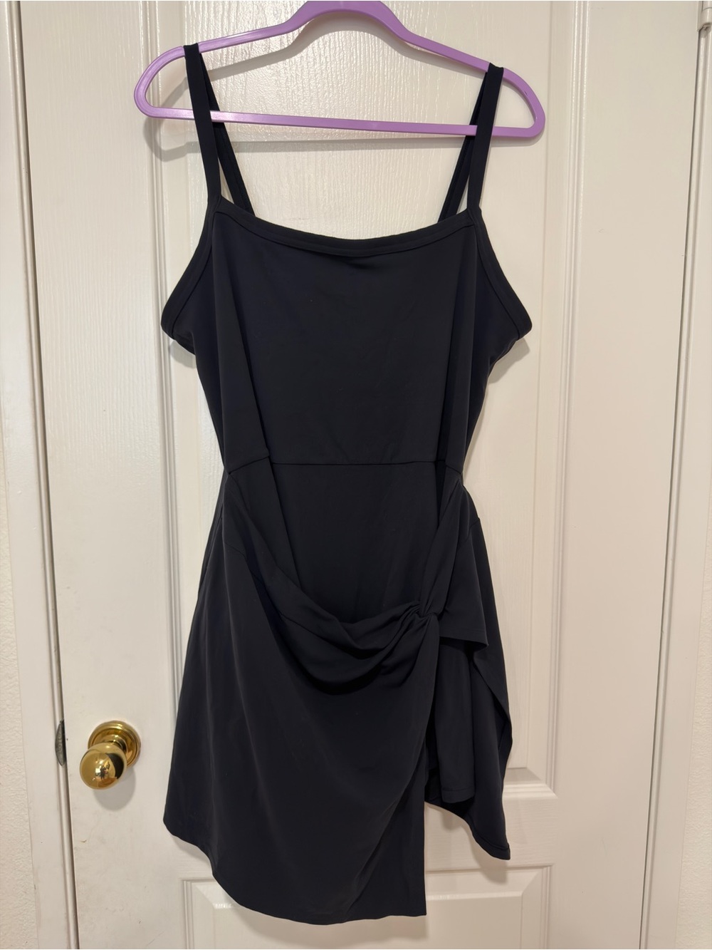 Black Draped Knot Romper Jumpsuit - Women